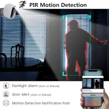 DCT Magnetic Cameras for Home Security: No Drilling Instant Installation - Wireless WiFi Cam for Outdoor - Motion Detection - Color Night Vision - SD/Cloud Storage