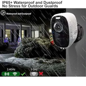 DCT Magnetic Cameras for Home Security: No Drilling Instant Installation - Wireless WiFi Cam for Outdoor - Motion Detection - Color Night Vision - SD/Cloud Storage