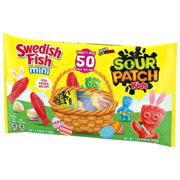 SOUR PATCH KIDS & SWEDISH FISH Easter Candy Bulk Pack