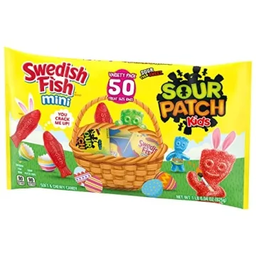 SOUR PATCH KIDS & SWEDISH FISH Easter Candy Bulk Pack