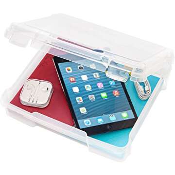 IRIS USA Clear Scrapbook Paper Storage, 6 Pack Set