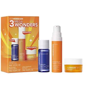 Ole Henriksen Mini 3 Mega Wonders - Banana Bright Vitamin C Serum, Glow2OH Dark Spot Toner, C-Rush Brightening Gel Cream