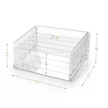 Cuukie File Sorter: 5-section Acrylic Desk Organizer