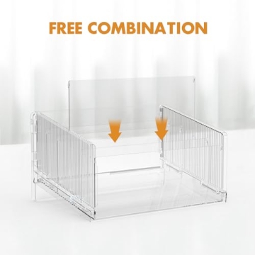 Cuukie File Sorter: 5-section Acrylic Desk Organizer