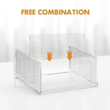 Cuukie File Sorter: 5-section Acrylic Desk Organizer