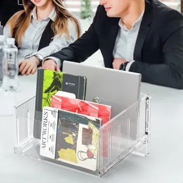 Cuukie File Sorter: 5-section Acrylic Desk Organizer