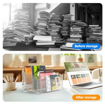 Cuukie File Sorter: 5-section Acrylic Desk Organizer