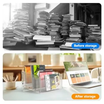 Cuukie File Sorter: 5-section Acrylic Desk Organizer