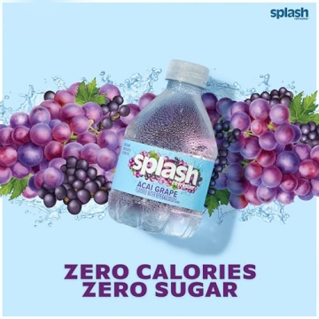 Splash Refresher Acai Grape Flavored Water - Pack of 12