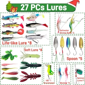 Fishing Advent Calendar 2024 with 27 Lures