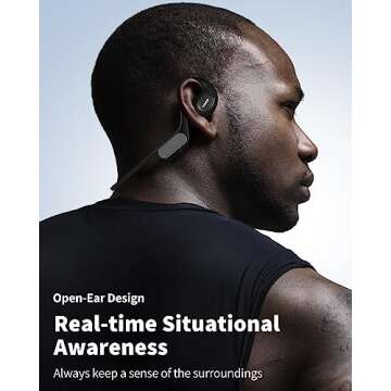 TOZO Upgraded Open Ear Headphones with Bluetooth 5.3 and Premium Sound