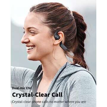 TOZO Open Ear Bluetooth Headphones for Sports & Comfort