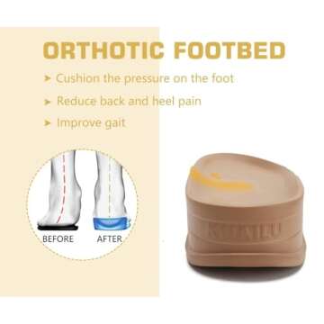 KuaiLu Women's Fuzzy Cross Band Platform Slippers