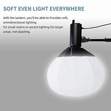 FOSITAN Portable Lantern Softbox Light Modifier 25inch/65CM Bowens Mount Compatibly for Aputure 120D II 300D II Godox SL-150W II FV150 and Other Bowens Mount Light for Film-Making and Video Shooting