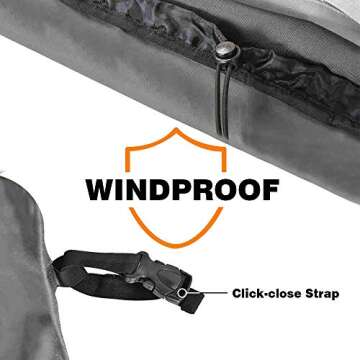 Vailge Veranda Rectangular/Oval Patio Table Cover, Heavy Duty and Waterproof Outdoor Lawn Patio Furniture Covers, Large Grey