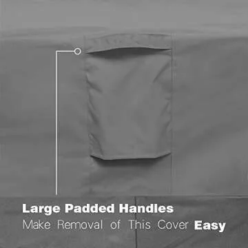 Vailge Veranda Rectangular/Oval Patio Table Cover, Heavy Duty and Waterproof Outdoor Lawn Patio Furniture Covers, Large Grey