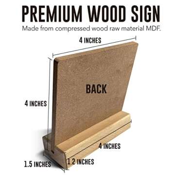 Country May the Lord Bless You and Keep You Bible Verses Wooden Plaque Sign Desk Decor Rustic Motivational Numbers 6:24-26 Christian Desk Sign Decor for Home Office 4 x 4 Inches