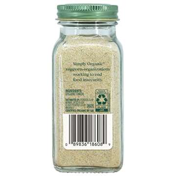 Simply Organic White Onion Powder, Certified Organic | 3 oz | Allium cepa