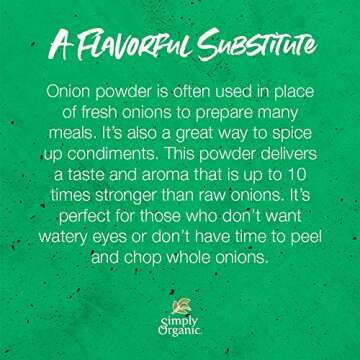 Simply Organic White Onion Powder, Certified Organic | 3 oz | Allium cepa