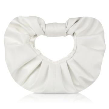 JENSVOIR Clutch Purse for Women - Elegant White Evening Bag for Special Occasions