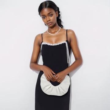 JENSVOIR Elegant PU Leather Evening Clutch Purse for Women