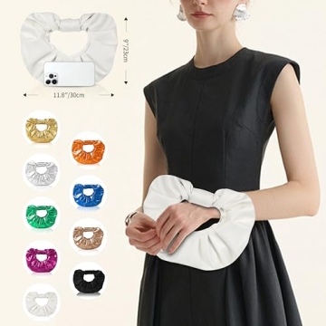 JENSVOIR Elegant PU Leather Evening Clutch Purse for Women