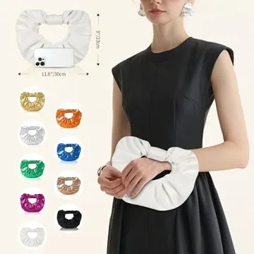 JENSVOIR Elegant PU Leather Evening Clutch Purse for Women