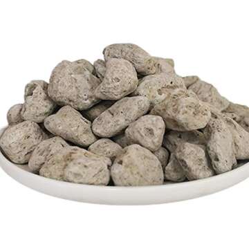 Horticultural Bonsai Pumice Succulent and Cactus Plants Garden Turface Pumice Gravel Rocks Tree Soil Additive Faster Draining Blend, Optimal Drainage, Improves Soil Aeration and Promotes Root 2.5 L