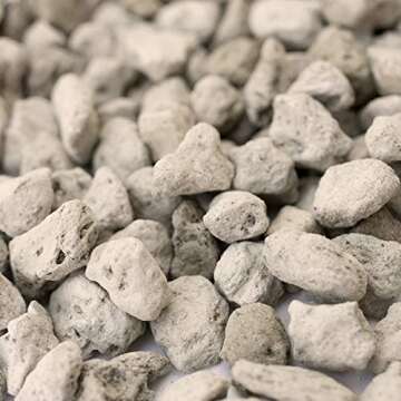 Horticultural Bonsai Pumice Succulent and Cactus Plants Garden Turface Pumice Gravel Rocks Tree Soil Additive Faster Draining Blend, Optimal Drainage, Improves Soil Aeration and Promotes Root 2.5 L