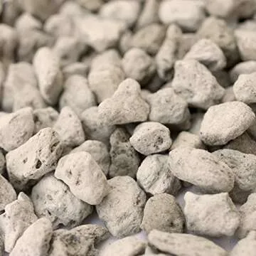 Horticultural Bonsai Pumice Succulent and Cactus Plants Garden Turface Pumice Gravel Rocks Tree Soil Additive Faster Draining Blend, Optimal Drainage, Improves Soil Aeration and Promotes Root 2.5 L