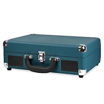 Victrola Vintage 3-Speed Bluetooth Portable Suitcase Record Player with Built-in Speakers | Upgraded...