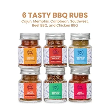 BBQ Rub Gift Set with Unique Seasonings in Wooden Box