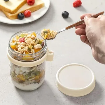 LANDNEOO 4 Pack Overnight Oats Containers with Lids