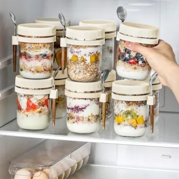 LANDNEOO 4 Pack Overnight Oats Containers with Lids
