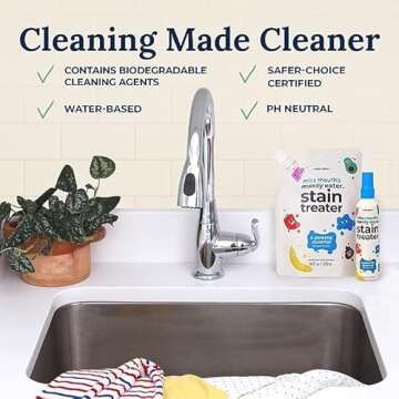 Miss Mouth's Messy Eater Stain Treater - 2 Pack Stain Remover Spray and 16oz Refill Pouch