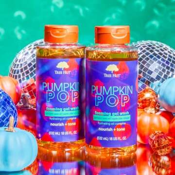 Tree Hut Pumpkin Pop Foaming Gel Wash | Cleanse Skin without Stripping Moisture | Hydrating Oil Complex | Limited Edition Fall | 18 fl oz.
