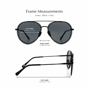 Stylish DIFF Lenox Aviator Sunglasses with UV Protection