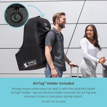 Premium Backpack Car Seat Travel Bag with AirTag Holder