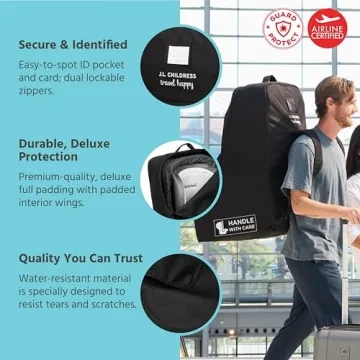 Premium Backpack Car Seat Travel Bag with AirTag Holder