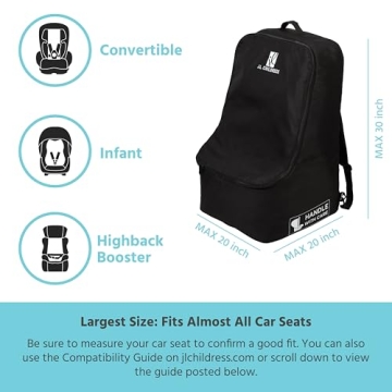 Premium Backpack Car Seat Travel Bag with AirTag Holder