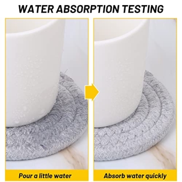 Mckanti Absorbent Cotton Coasters Set Stylish Functional