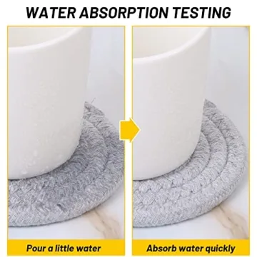 Mckanti Absorbent Cotton Coasters Set Stylish Functional