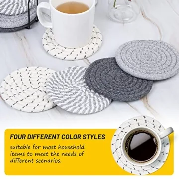 Mckanti Absorbent Cotton Coasters Set Stylish Functional