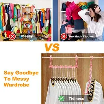 8-Pack-Closet-Organizers-and-Storage,Clothes-Organizer-Hangers for Heavy Clothes Sturdy Home Closet Organization and Storage,College-Dorm-Room-Essentials for Girls,Closet-Storage-Space-Saving-Hangers