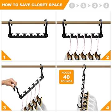 8-Pack-Closet-Organizers-and-Storage,Clothes-Organizer-Hangers for Heavy Clothes Sturdy Home Closet Organization and Storage,College-Dorm-Room-Essentials for Girls,Closet-Storage-Space-Saving-Hangers