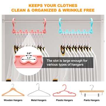 8-Pack-Closet-Organizers-and-Storage,Clothes-Organizer-Hangers for Heavy Clothes Sturdy Home Closet Organization and Storage,College-Dorm-Room-Essentials for Girls,Closet-Storage-Space-Saving-Hangers