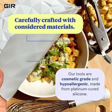 GIR: Get It Right - 10 Piece Silicone Utensil Set - Ladle, Spatulas, Flip, Spoons, Whisk, Potato Peeler & Spoonula, Heat Resistant, Dishwasher Safe, Kitchen Utensil, Baking Supplies - Black