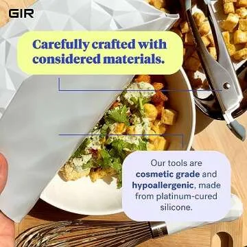 GIR: Get It Right - 10 Piece Silicone Utensil Set - Ladle, Spatulas, Flip, Spoons, Whisk, Potato Peeler & Spoonula, Heat Resistant, Dishwasher Safe, Kitchen Utensil, Baking Supplies - Black