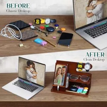WILLUCK Wood Phone Docking Station - Ideal Gift for Him