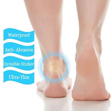 SATINIOR 20 Pieces Blister Pads, Blister Bandages, Blister Gel Guard, Waterproof Blister Prevention ...